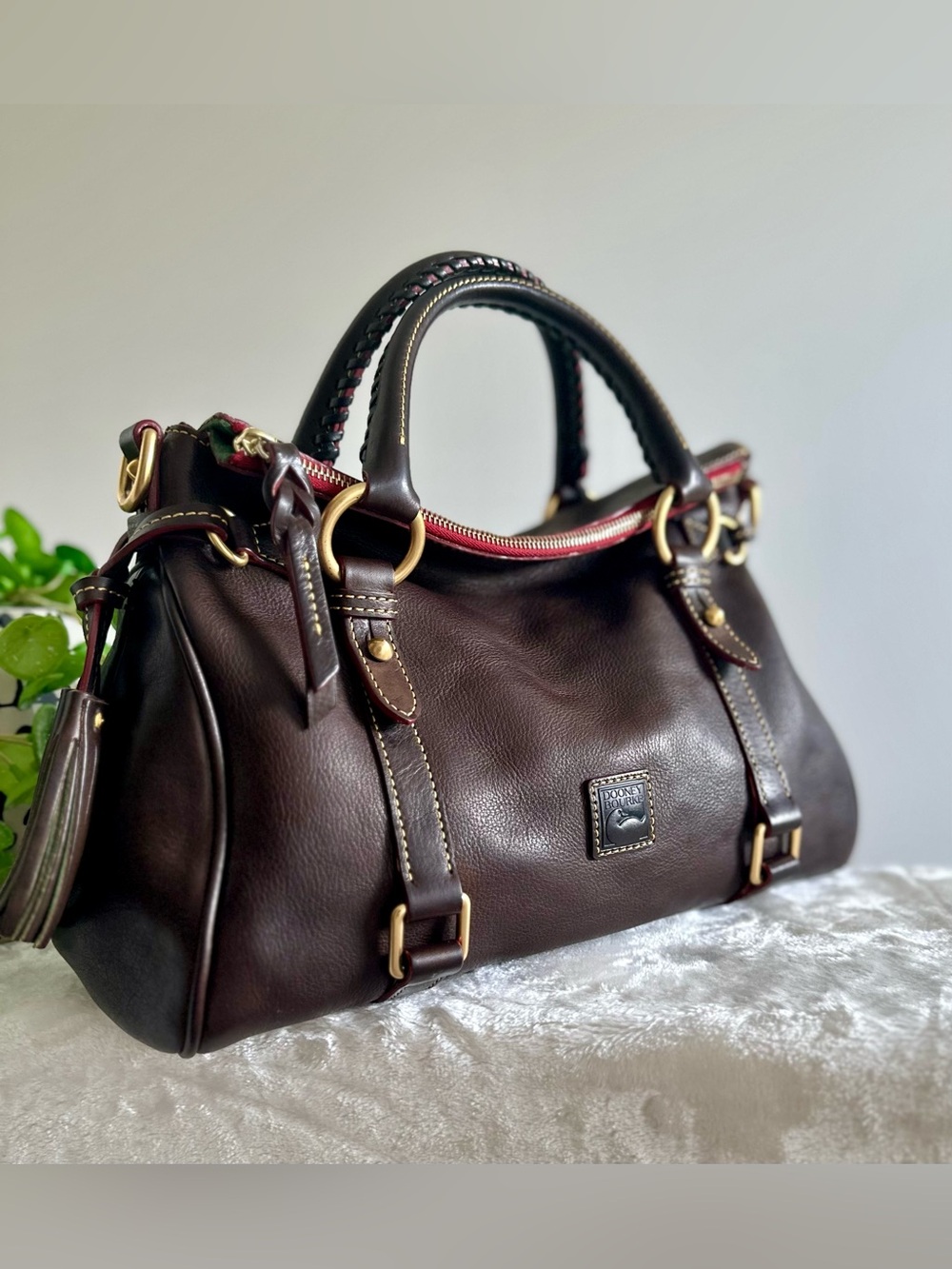 Dooney & Bourke Vintage Florentine Satchel in T’Moro Brown NWOT - Picture 2 of 16
